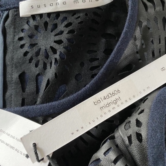 NEW Susana Monaco Madeleine Dress in Midnight Blue Sheath - Picture 4 of 5